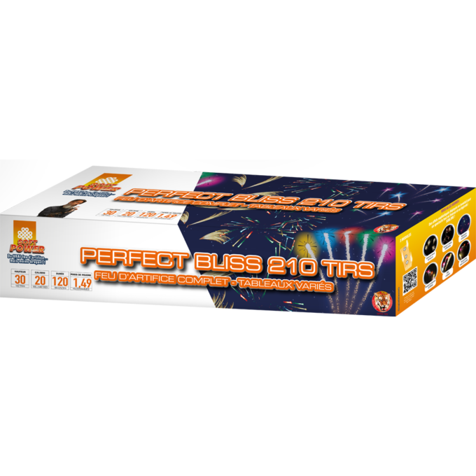 Feu d'artifice à tirer soi-même Perfect Bliss 210 coups Soft Power Pyragric Le Tigre